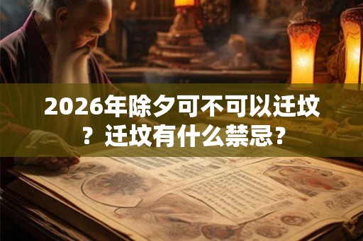 2026年除夕可不可以迁坟？迁坟有什么禁忌？