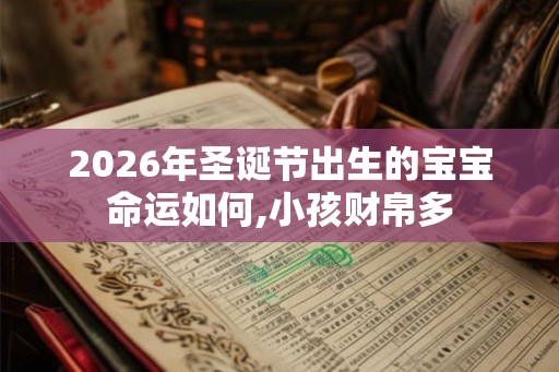 2026年圣诞节出生的宝宝命运如何,小孩财帛多