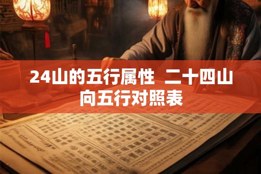 24山的五行属性  二十四山向五行对照表