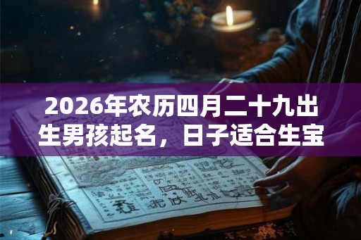 2026年农历四月二十九出生男孩起名,日子适合生宝宝吗? 2026年农历四月二十九出生男孩起名,日子适合生宝宝吗?