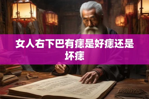 女人右下巴有痣是好痣还是坏痣