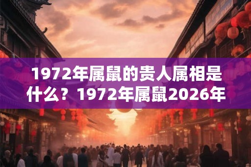 1972年属鼠的贵人属相是什么？1972年属鼠2026年运势如何？