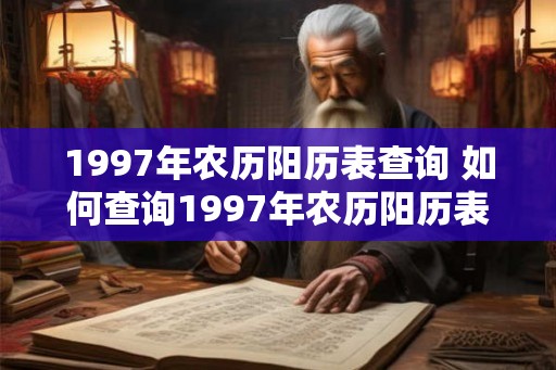 1997年农历阳历表查询 如何查询1997年农历阳历表 1997年农历阳历表查询 如何查询1997年农历阳历表