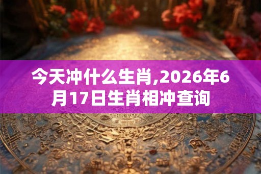 今天冲什么生肖,2026年6月17日生肖相冲查询