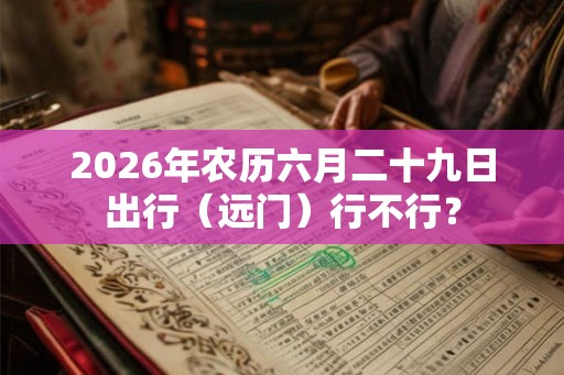 2026年农历六月二十九日出行（远门）行不行？