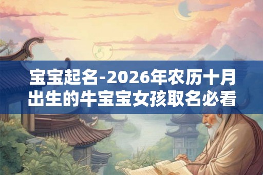 宝宝起名-2026年农历十月出生的牛宝宝女孩取名必看