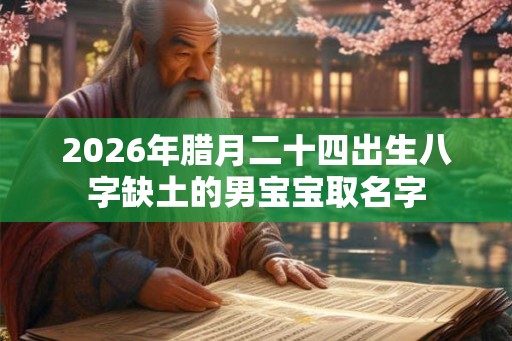 2026年腊月二十四出生八字缺土的男宝宝取名字