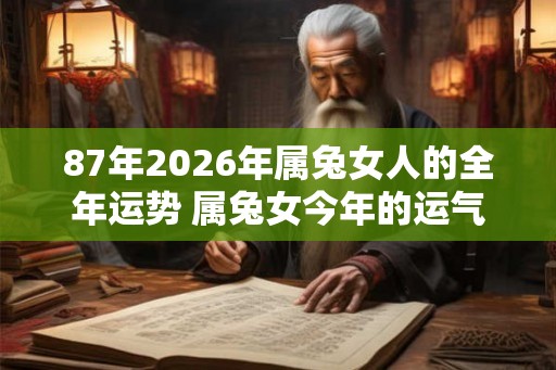 87年2026年属兔女人的全年运势 属兔女今年的运气好不好