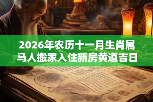 2026年农历十一月生肖属马人搬家入住新房黄道吉日