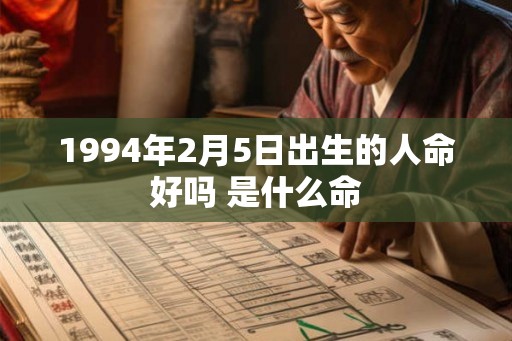 1994年2月5日出生的人命好吗 是什么命 1994年2月5日出生的人命好吗 是什么命