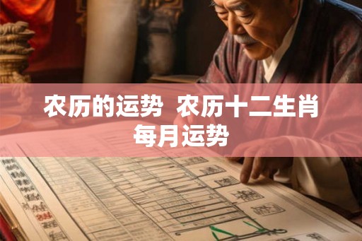 农历的运势  农历十二生肖每月运势
