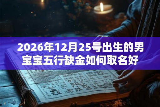2026年12月25号出生的男宝宝五行缺金如何取名好