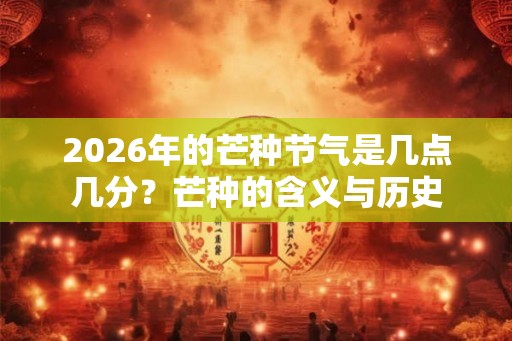 2026年的芒种节气是几点几分？芒种的含义与历史