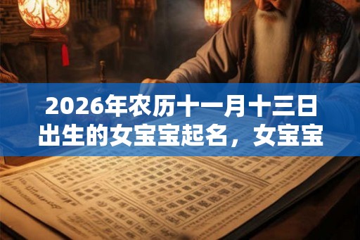 2026年农历十一月十三日出生的女宝宝起名，女宝宝农历起名