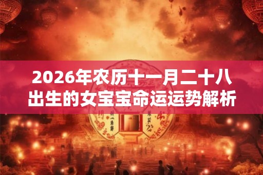 2026年农历十一月二十八出生的女宝宝命运运势解析