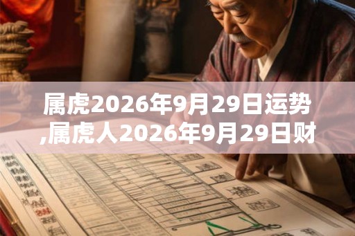 属虎2026年9月29日运势,属虎人2026年9月29日财运,生肖虎2026年9月29日运势