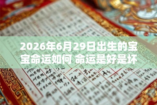 2026年6月29日出生的宝宝命运如何 命运是好是坏