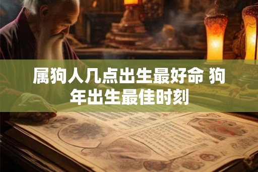 属狗人几点出生最好命 狗年出生最佳时刻