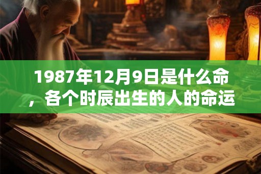 1987年12月9日是什么命，各个时辰出生的人的命运