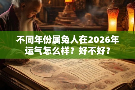 不同年份属兔人在2026年运气怎么样？好不好？