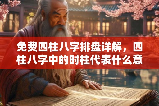 免费四柱八字排盘详解,四柱八字中的时柱代表什么意思? 免费四柱八字排盘详解,四柱八字中的时柱代表什么意思?
