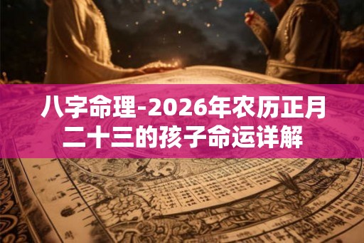 八字命理-2026年农历正月二十三的孩子命运详解