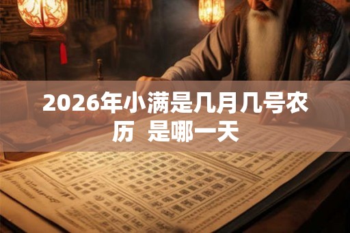 2026年小满是几月几号农历  是哪一天