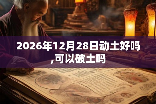 2026年12月28日动土好吗,可以破土吗 2026年12月28日动土好吗,可以破土吗