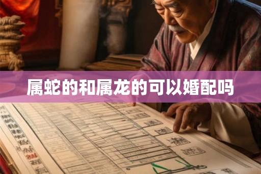 属蛇的和属龙的可以婚配吗