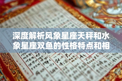 深度解析风象星座天秤和水象星座双鱼的性格特点和相互关系