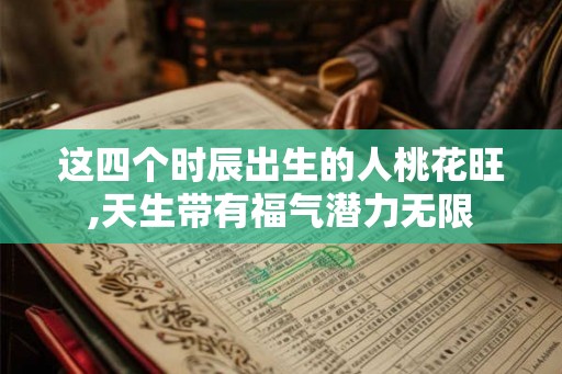这四个时辰出生的人桃花旺,天生带有福气潜力无限