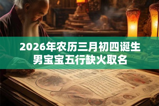 2026年农历三月初四诞生男宝宝五行缺火取名 2026年农历三月初四诞生男宝宝五行缺火取名
