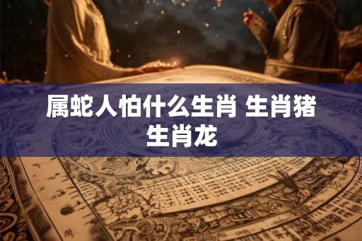 属蛇人怕什么生肖 生肖猪生肖龙 属蛇人怕什么生肖 生肖猪生肖龙