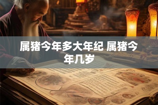 属猪今年多大年纪 属猪今年几岁