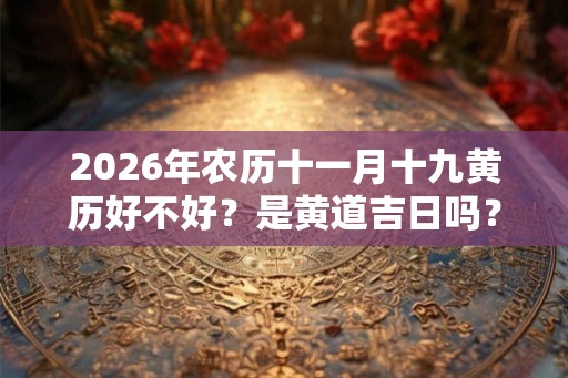 2026年农历十一月十九黄历好不好?是黄道吉日吗? 2026年农历十一月十九黄历好不好?是黄道吉日吗?