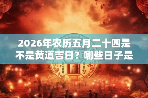2026年农历五月二十四是不是黄道吉日？哪些日子是吉日？