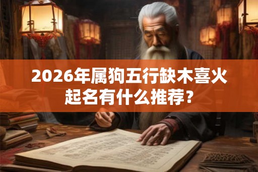 2026年属狗五行缺木喜火起名有什么推荐？