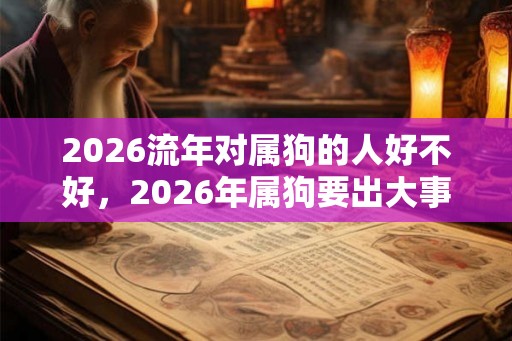 2026流年对属狗的人好不好,2026年属狗要出大事? 2026流年对属狗的人好不好,2026年属狗要出大事?