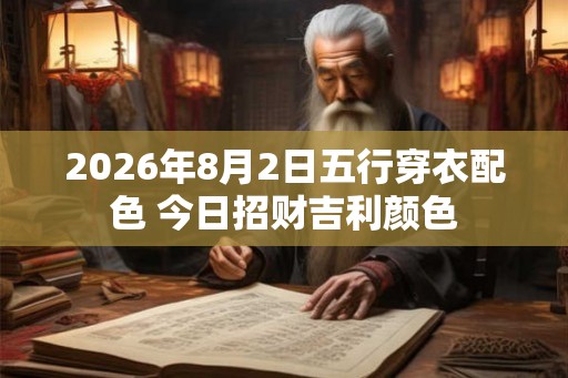 2026年8月2日五行穿衣配色 今日招财吉利颜色