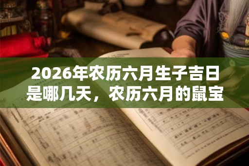 2026年农历六月生子吉日是哪几天，农历六月的鼠宝宝好不好？