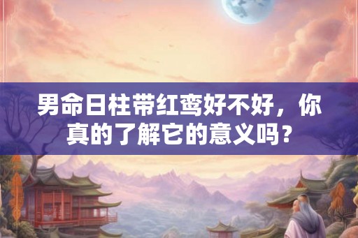 男命日柱带红鸾好不好，你真的了解它的意义吗？