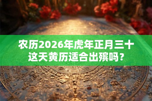 农历2026年虎年正月三十这天黄历适合出殡吗？