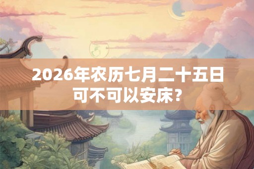 2026年农历七月二十五日可不可以安床？