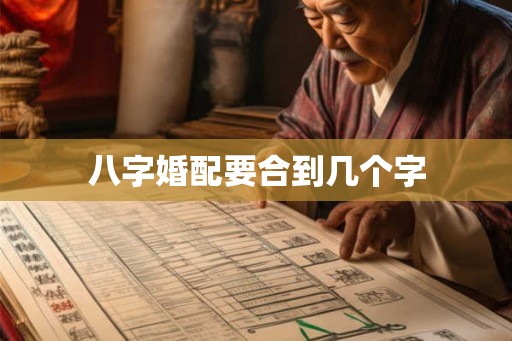 八字婚配要合到几个字 八字婚配要合到几个字