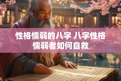 性格懦弱的八字 八字性格懦弱者如何自救 性格懦弱的八字 八字性格懦弱者如何自救
