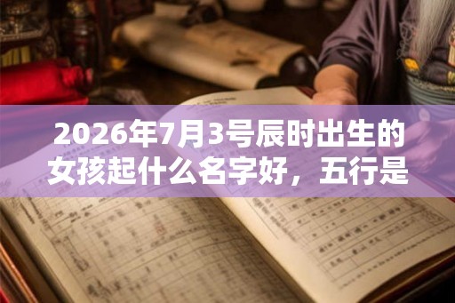 2026年7月3号辰时出生的女孩起什么名字好，五行是什么？