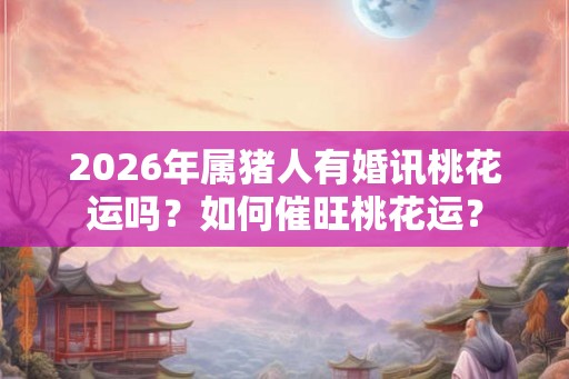 2026年属猪人有婚讯桃花运吗？如何催旺桃花运？