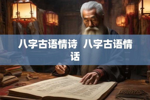 八字古语情诗  八字古语情话