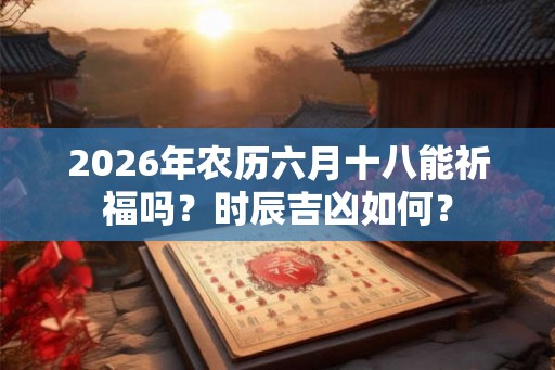 2026年农历六月十八能祈福吗？时辰吉凶如何？