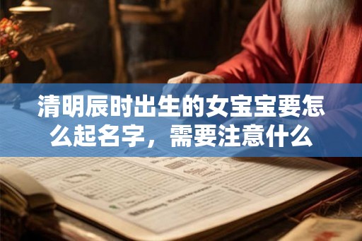 清明辰时出生的女宝宝要怎么起名字，需要注意什么